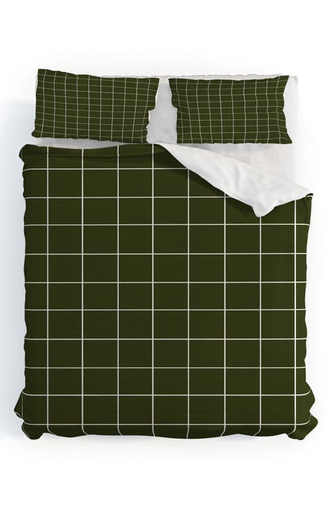 Grid Duvet Cover & Shams Set
