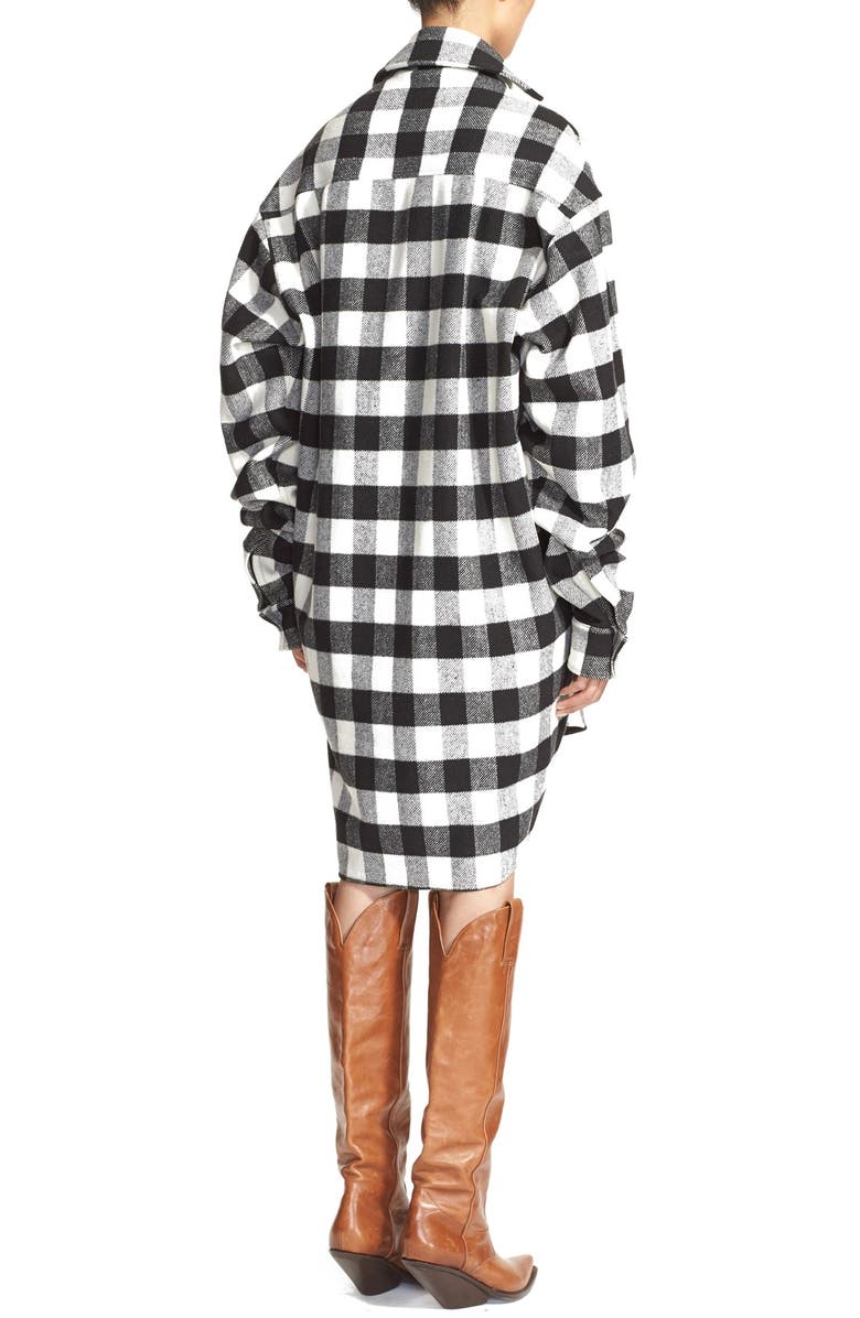 VETEMENTS Plaid Oversize Wool Blend Shirt, Alternate, color, 