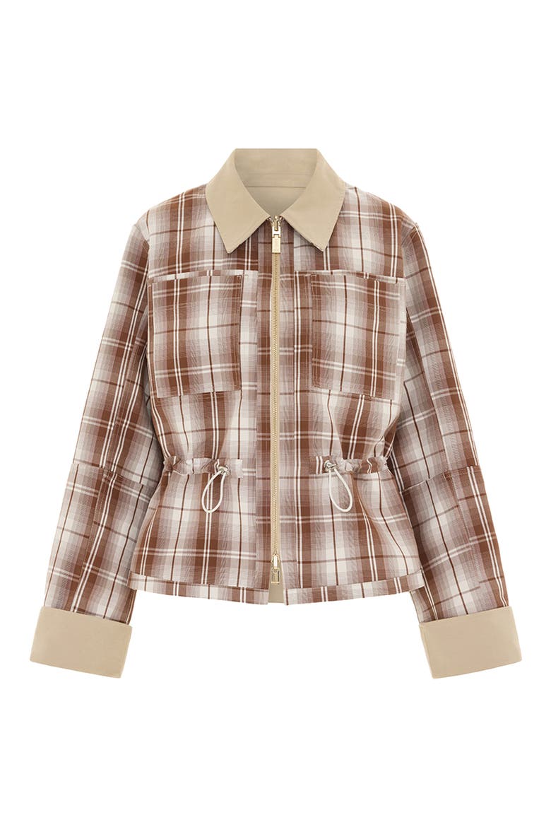 Mavis Reversible Jacket, Alternate, color, CHECK / BEIGE
