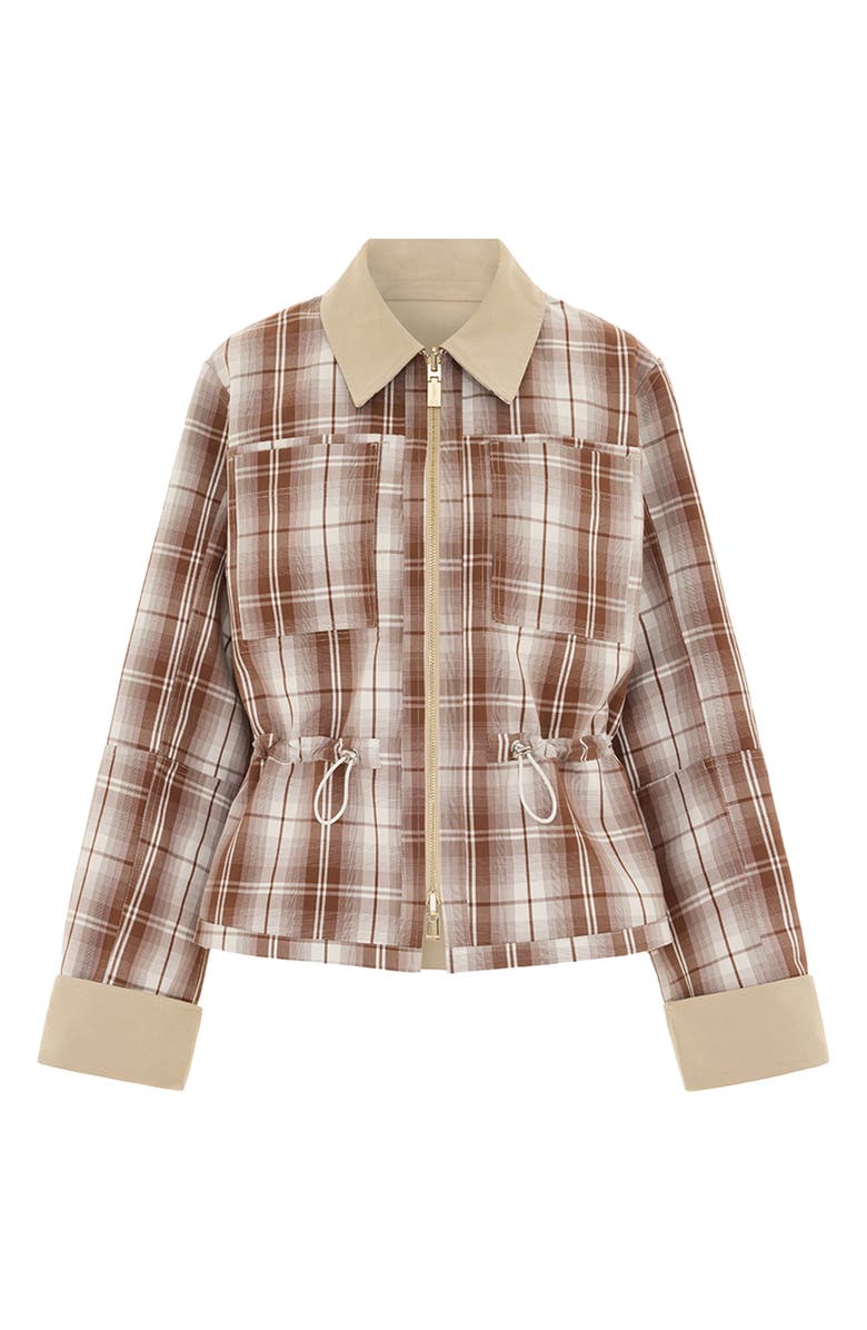 ALIGNE Mavis Reversible Jacket, Alternate, color, Check / Beige
