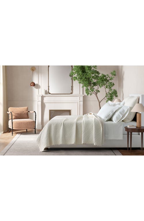 Matouk Margaret Pompom Quilted Silk Comforter In Abalone