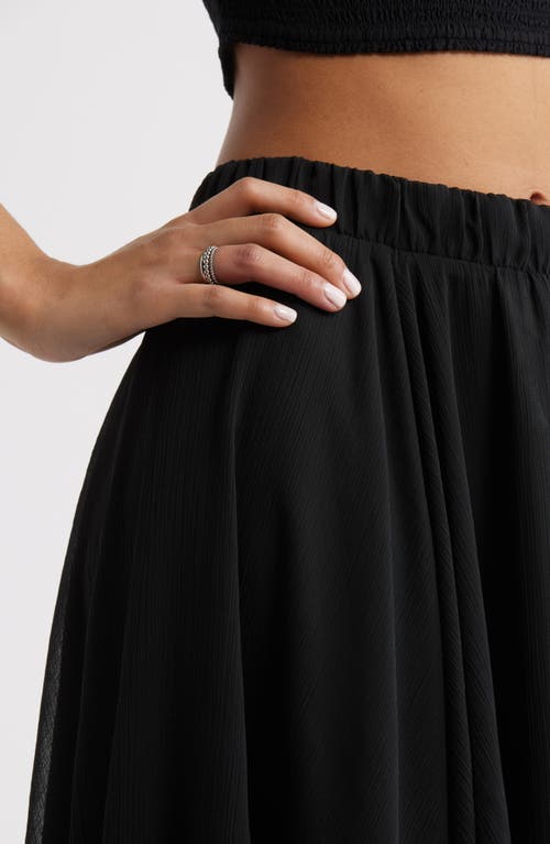 Bp. Boho Ruffle Trim Maxi Skirt In Black