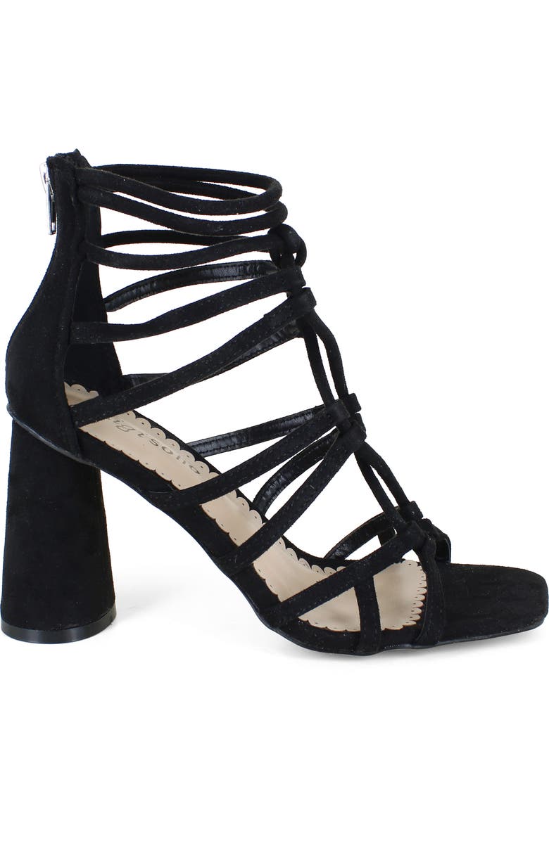 ZIGISOHO Cage Sandal, Alternate, color, Black Suede