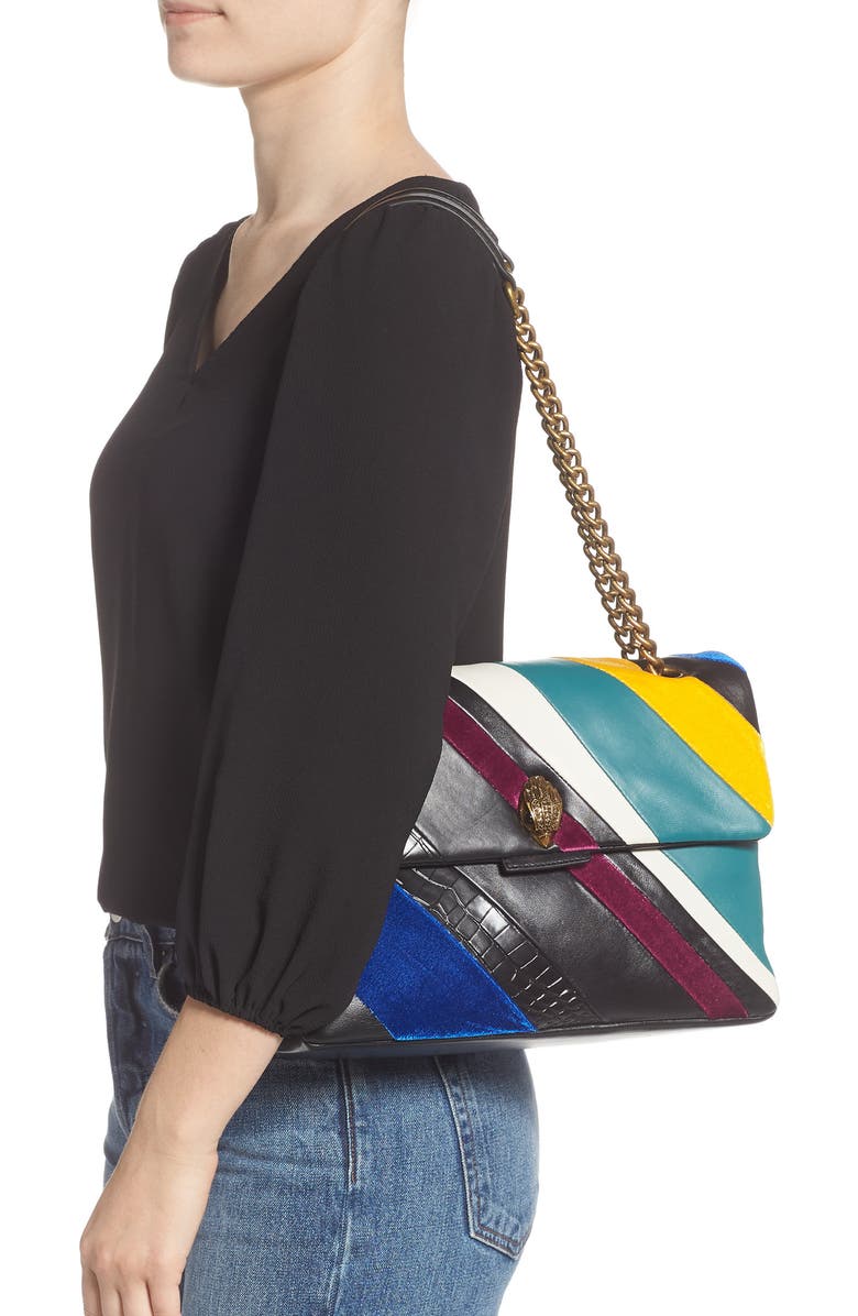 Kurt Geiger London Large Kensington Mixed Media Shoulder Bag, Alternate, color,