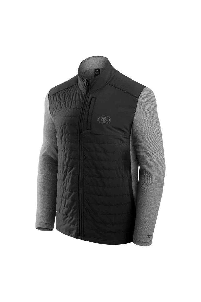 Unisex Fanatics Black/Heather Gray San Francisco 49ers Front Office Tonal Full-Zip Jacket, Alternate, color, Black