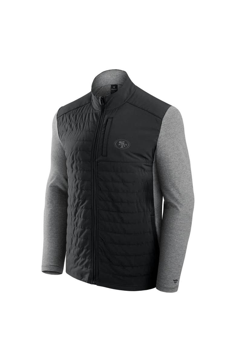 FANATICS Unisex Fanatics Black/Heather Gray San Francisco 49ers Front Office Tonal Full-Zip Jacket, Alternate, color, Black