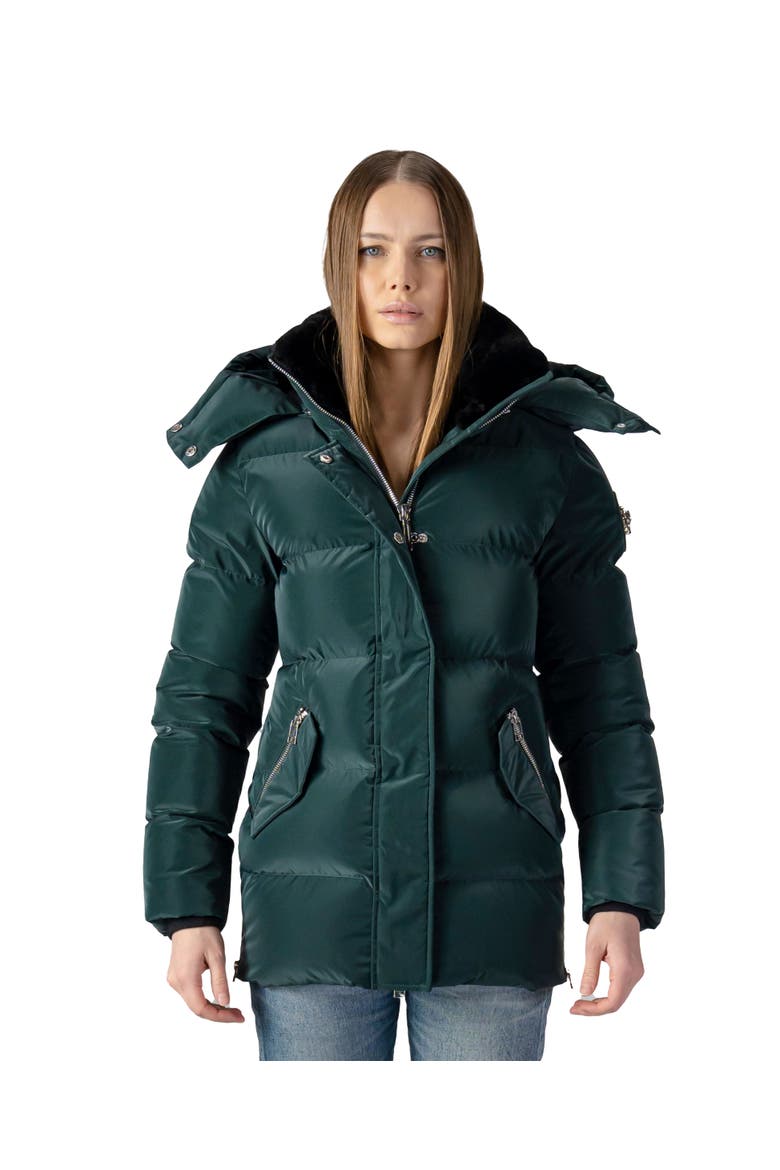 Women's Bumnester 3/4 Length Quilted Coat, Main, color, GREEN DIAMOND