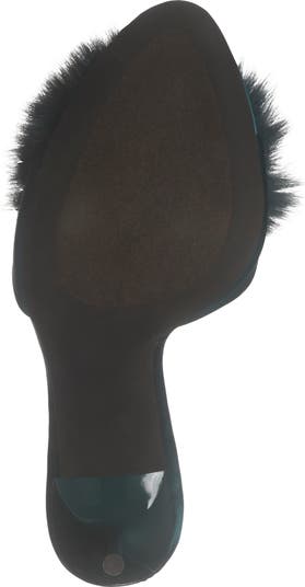 Shopaholic Faux Fur Pom Slide Sandal