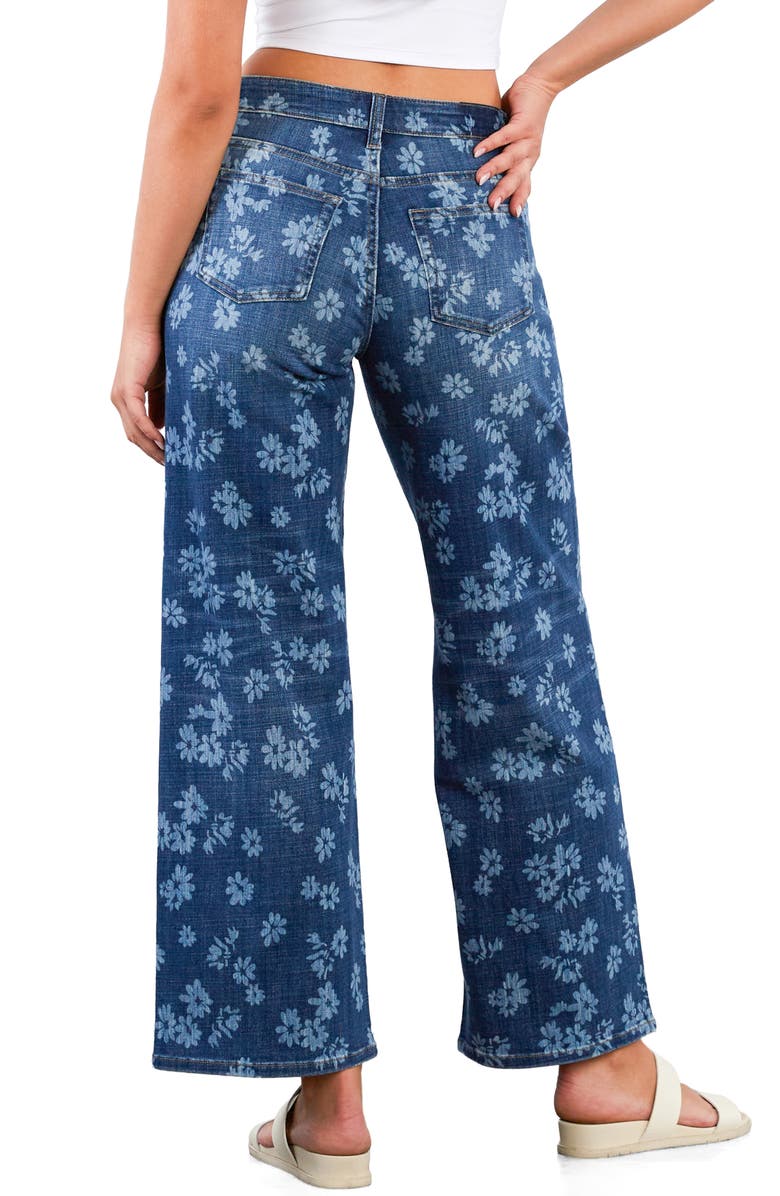 HINT OF BLU Floral Wide Leg Jeans, Alternate, color, Floral Denim