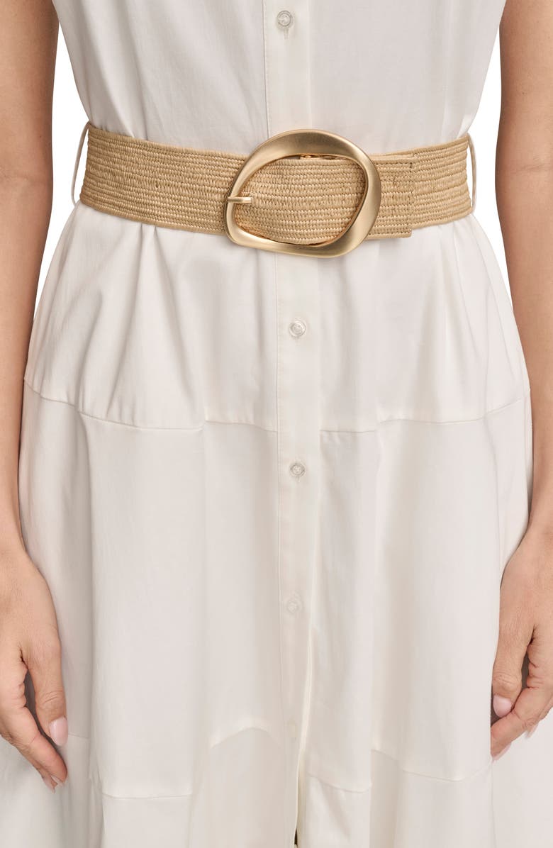 Donna Karan New York Belted Cap Sleeve Shirtdress, Alternate, color,