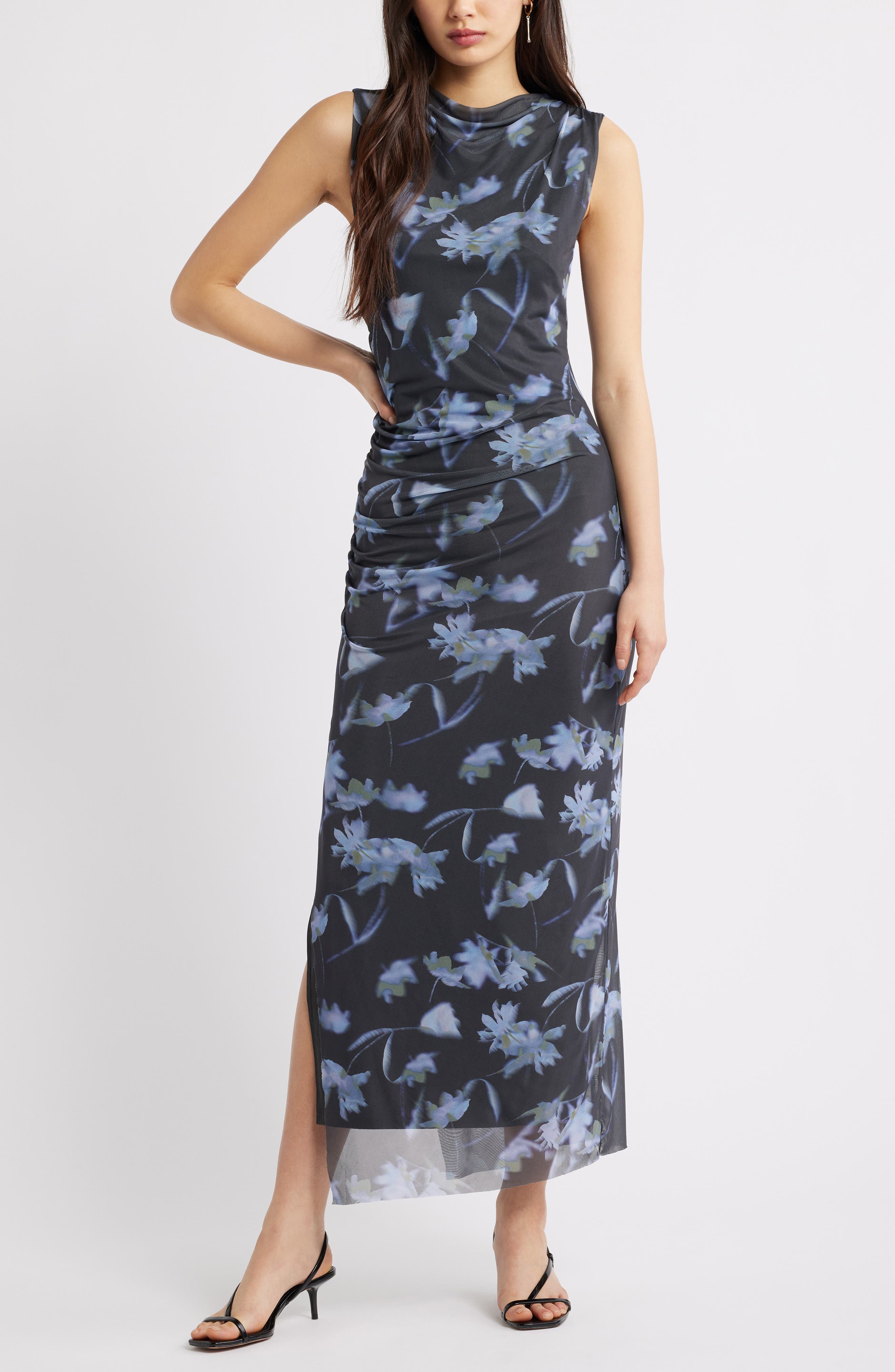 Mesh Body-Con Maxi Dress - image 3