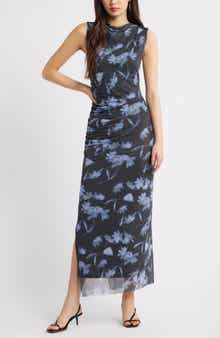 Mesh Body-Con Maxi Dress