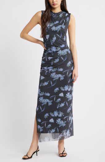 Mesh Body-Con Maxi Dress