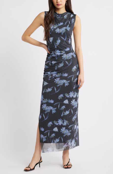 Mesh Body-Con Maxi Dress