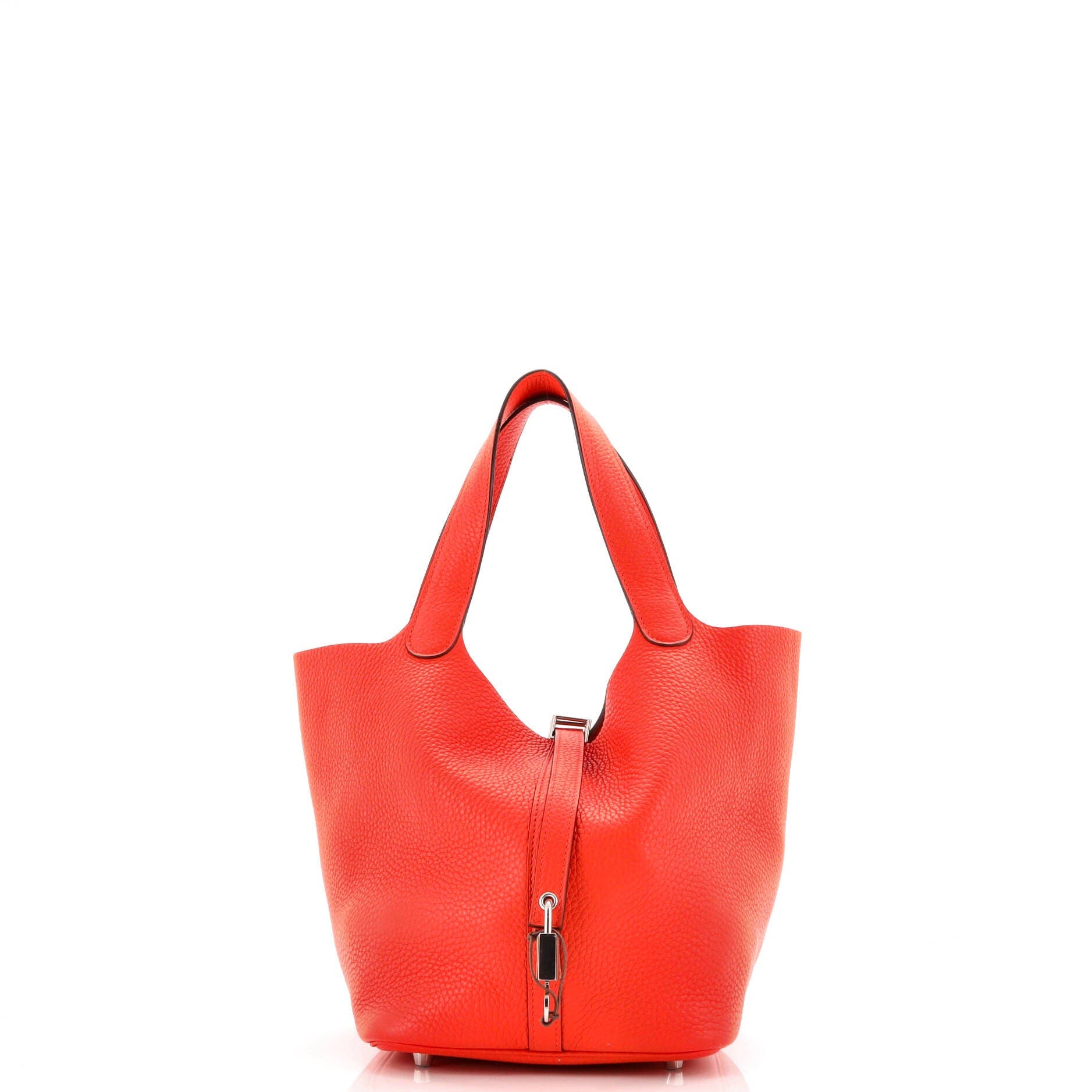 Picotin Lock Bag Clemence MM, Main, color, Orange