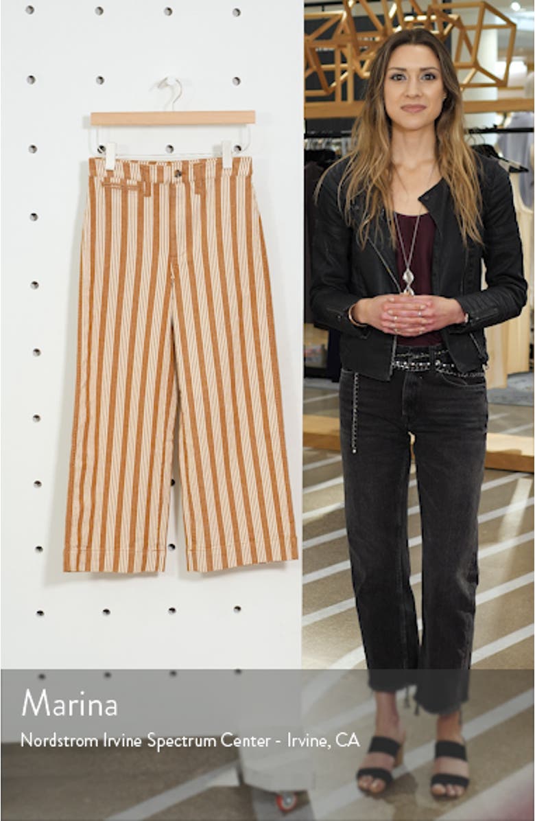 Emmett Stripe Crop Wide Leg Pants, sales video thumbnail