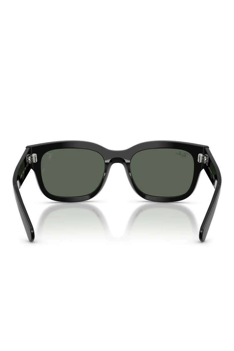 53mm Ferrari Square Sunglasses, Alternate, color, BLACK / DARK GREEN