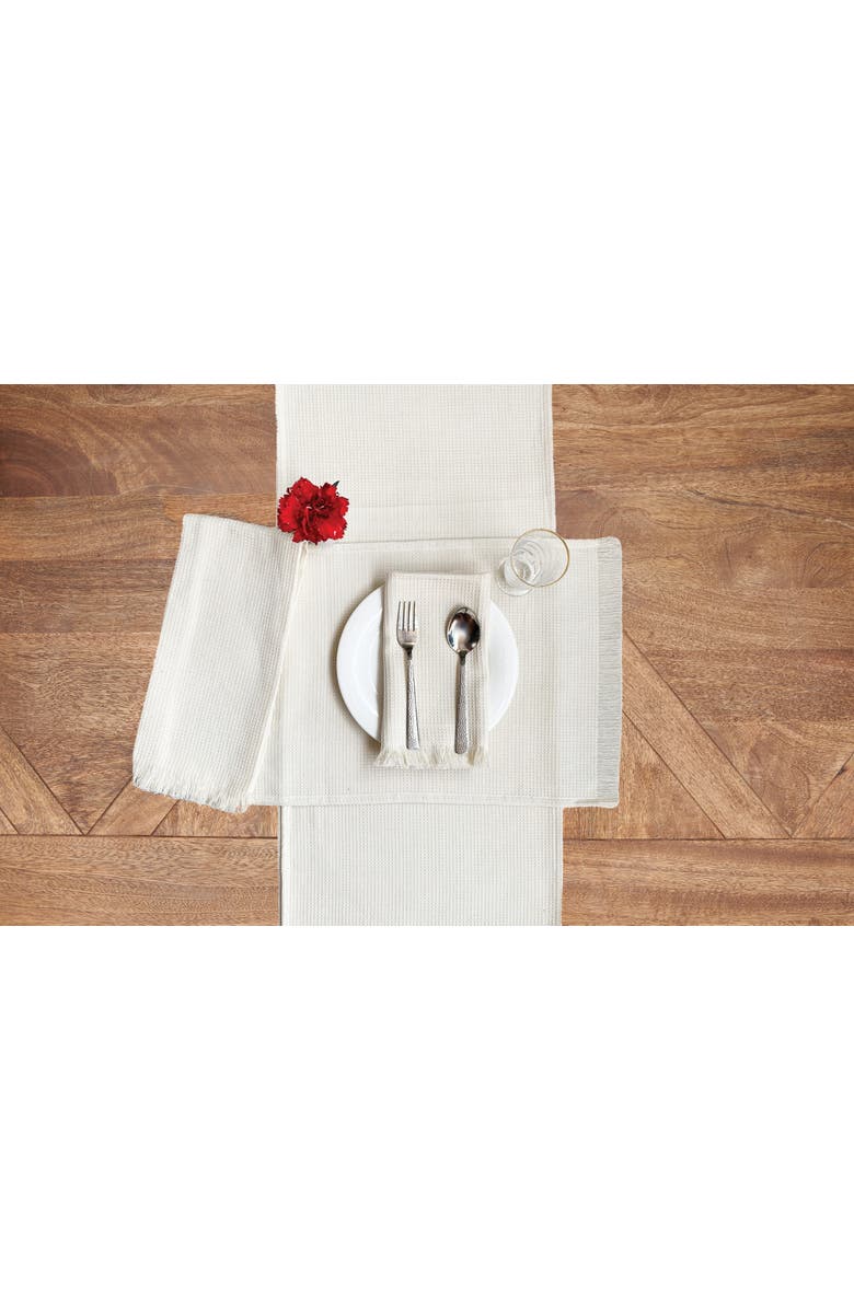 C&F Home Waffle Weave Ivory Napkin Set of 6, Alternate, color, Off-White