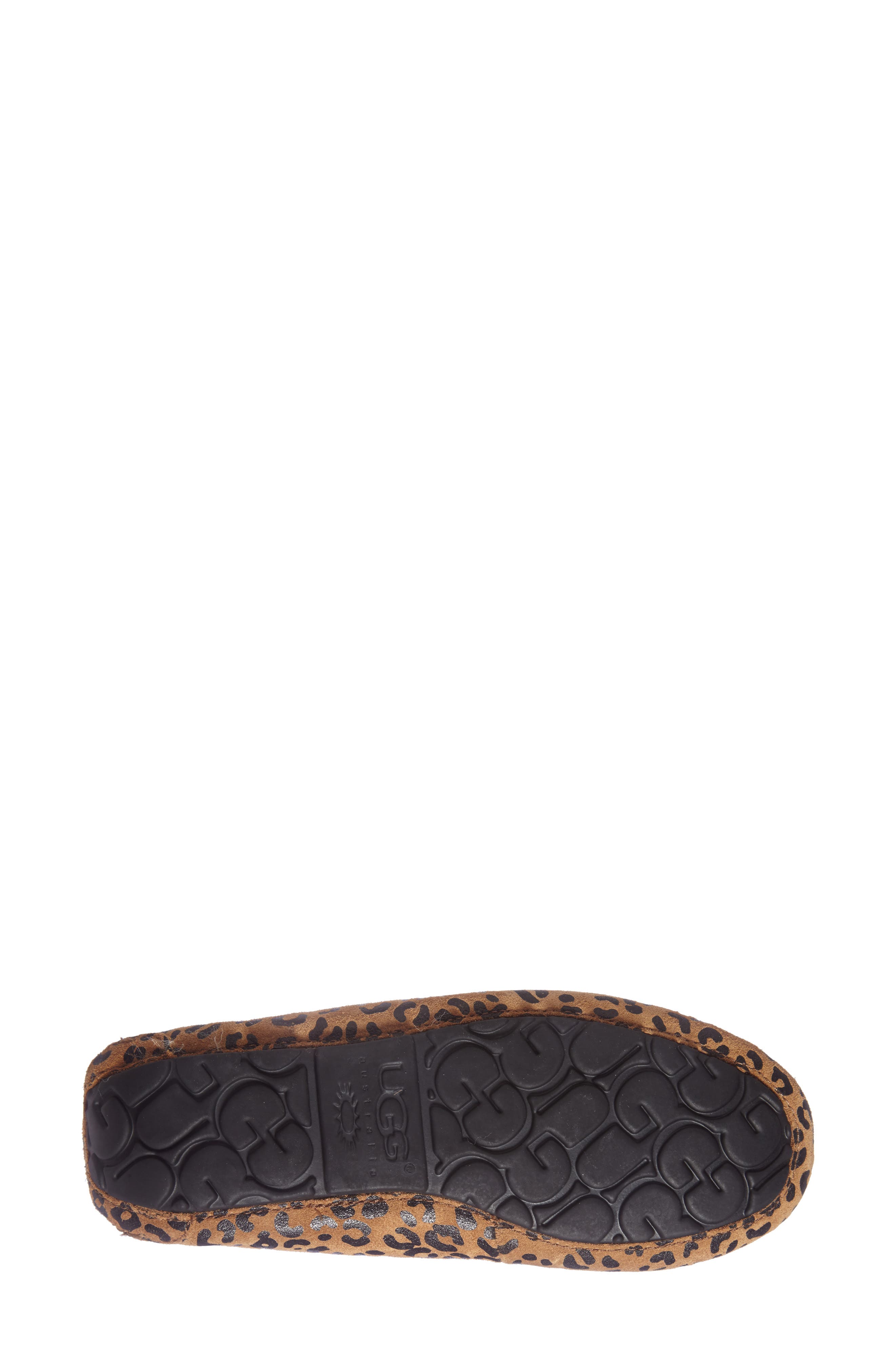 UGG<sup>®</sup> Dakota Leopard Print Bow Slipper, Alternate, color, 