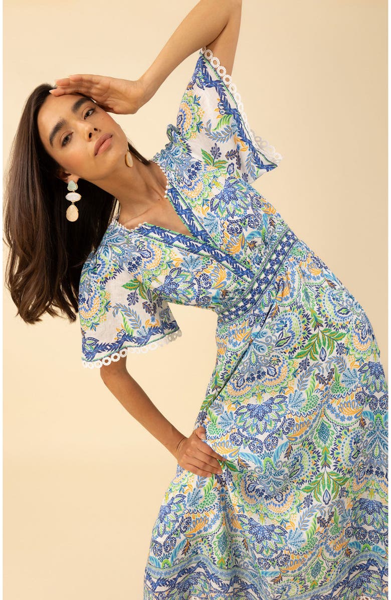 Hale Bob Katelyn Linen Maxi Dress, Alternate, color, 