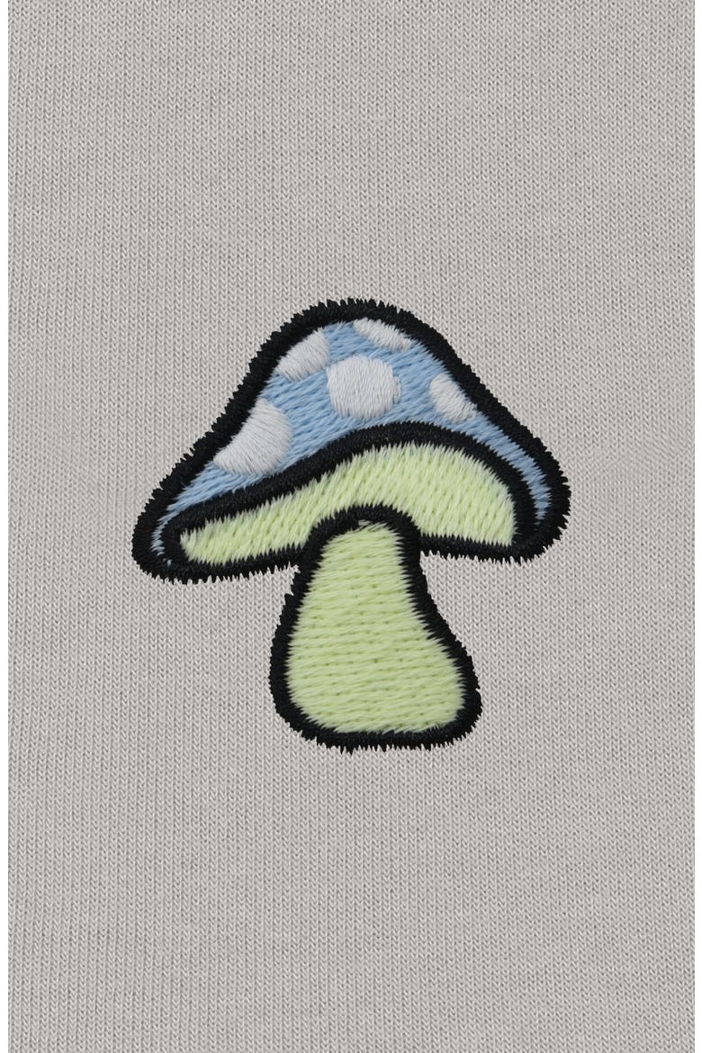 Mushroom Zip Hoodie, Alternate, color, Silver