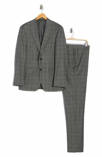 Heritage Gold Grey Plaid Classic Fit Super 130s Wool Suit