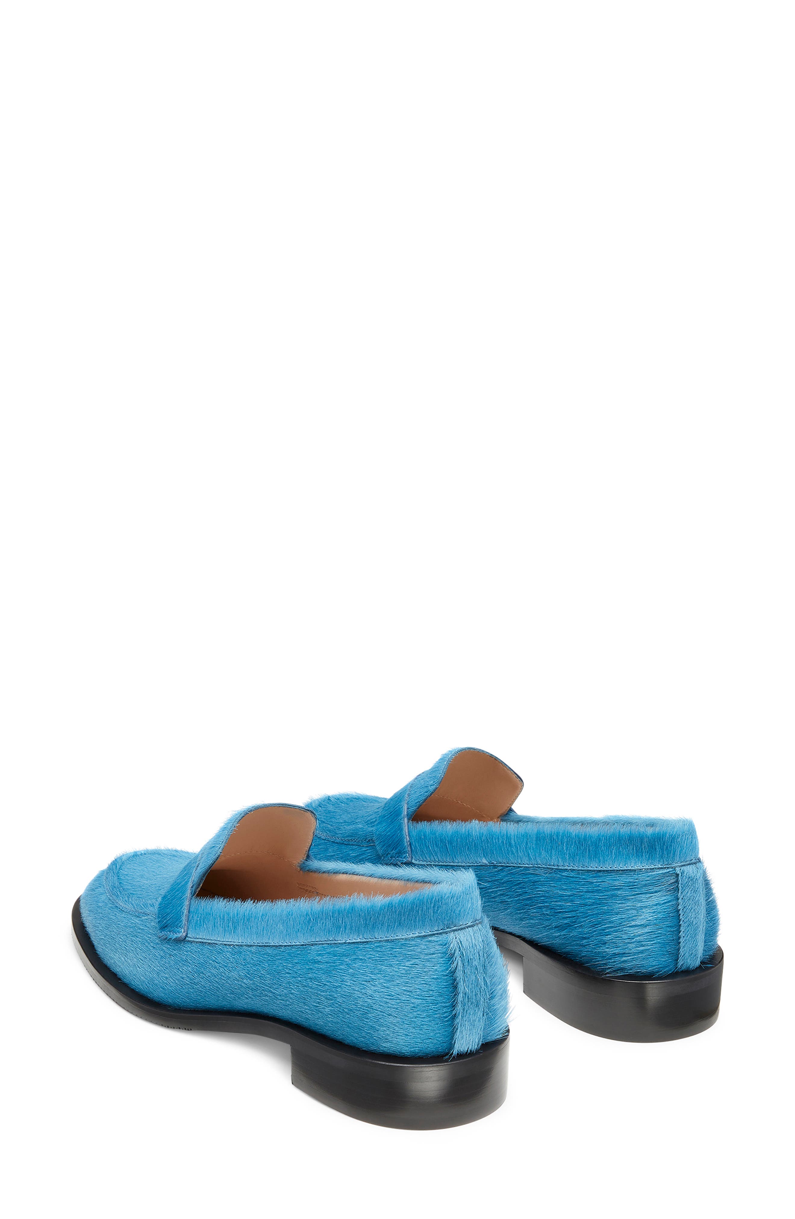 Palmer Sleek Genuine Calf Hair Loafer, Alternate, color, ATLANTIC BLUE