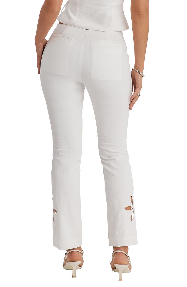 Mistress Rocks Floral Cutout Lace-Up Straight Leg Pants, Alternate, color, 