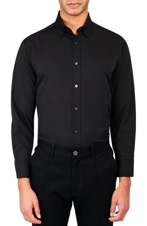 Regular Fit Solid Performance Dress Shirt (Regular & Big)
