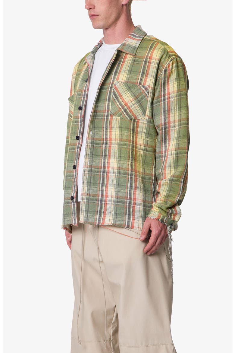 Vintage Plaid Flannel Shirt, Alternate, color, GREEN