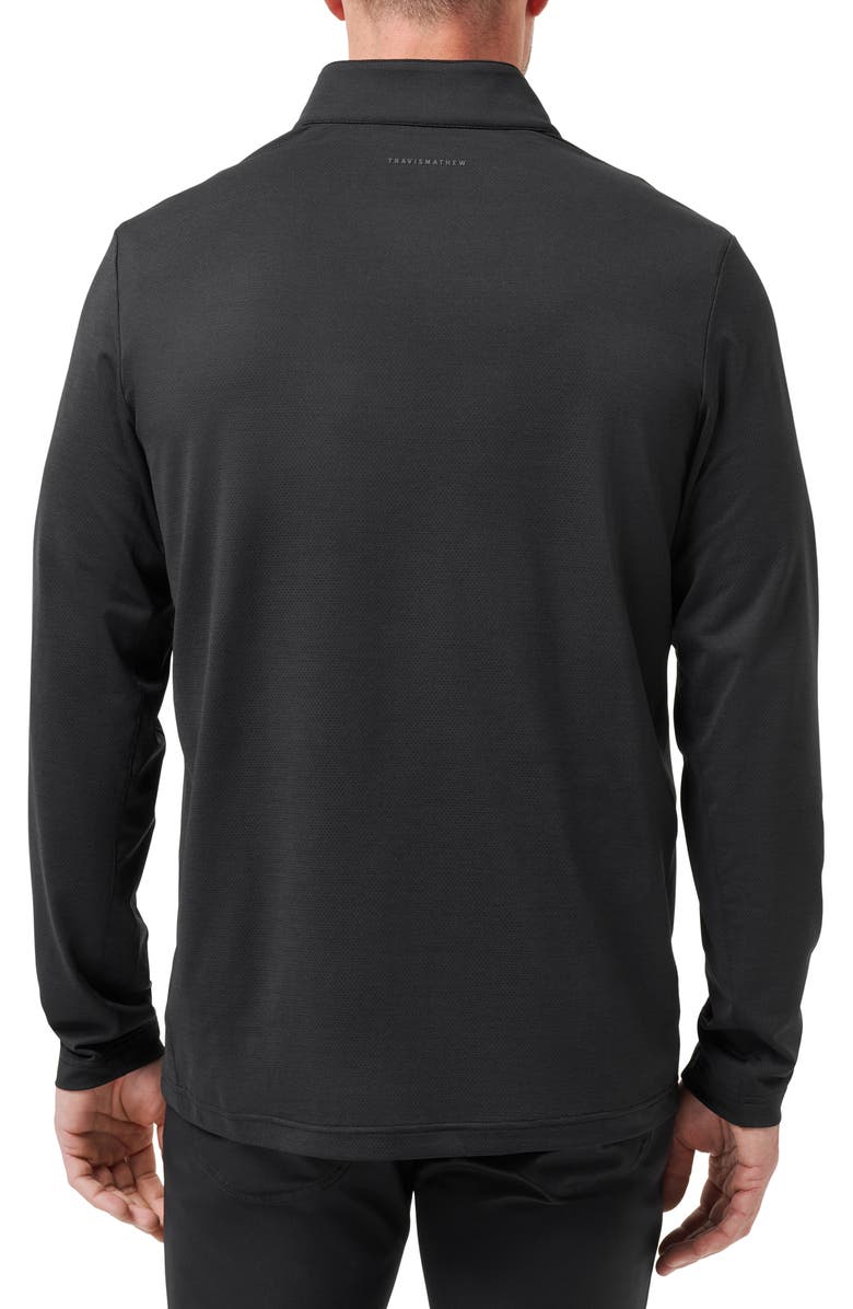 TravisMathew Heater Pro Quarter Zip Pullover, Alternate, color, Black