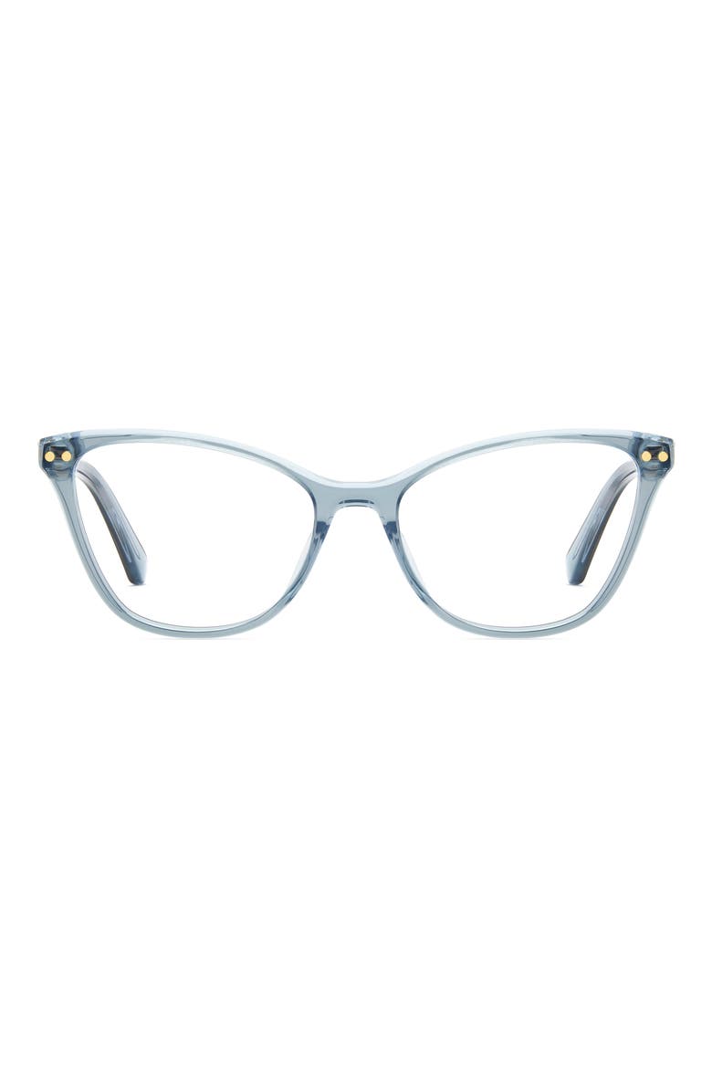 elora 50mm cat eye reading glasses, Main, color, CRYSTAL BLUE