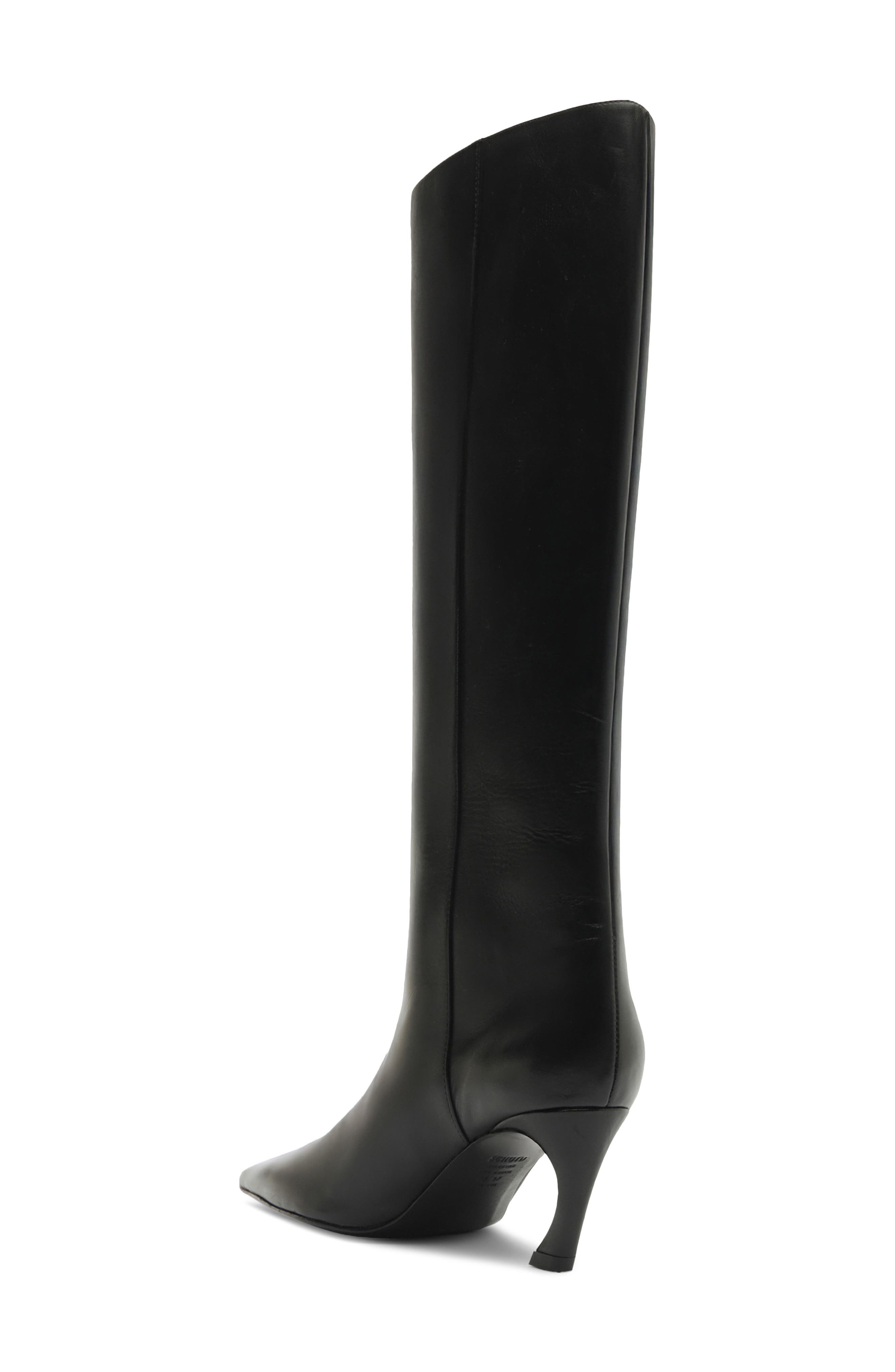 Schutz Lexi Pointed Toe Knee HIgh Boot, Alternate, color, Black