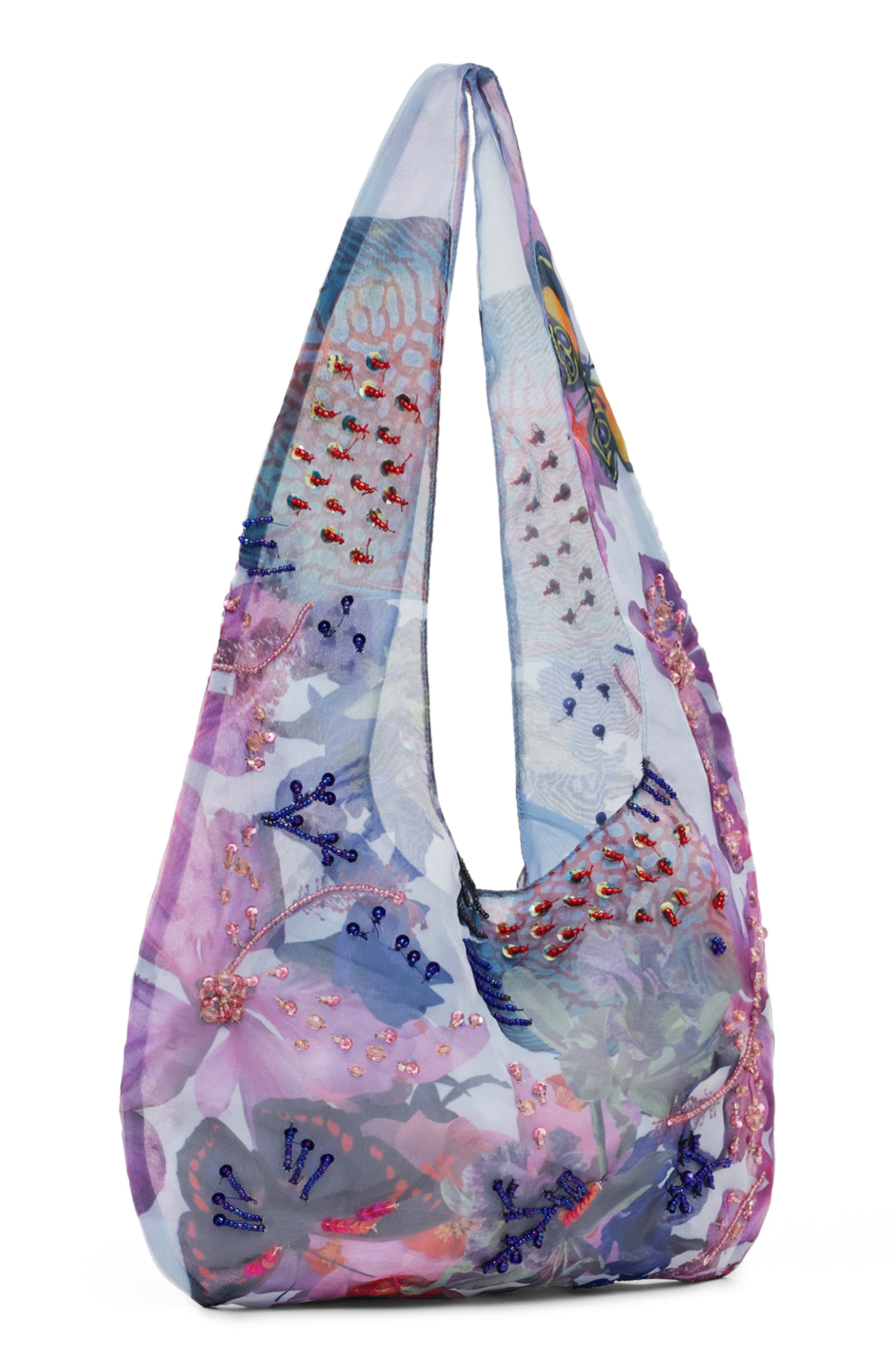 Desigual Marine Print Handbag, Alternate, color, 