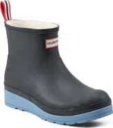Hunter Play Short Faux Shearling Lined Waterproof Rain Boot