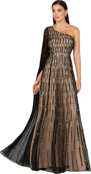 LARA New York One Shoulder A-Line Gown
