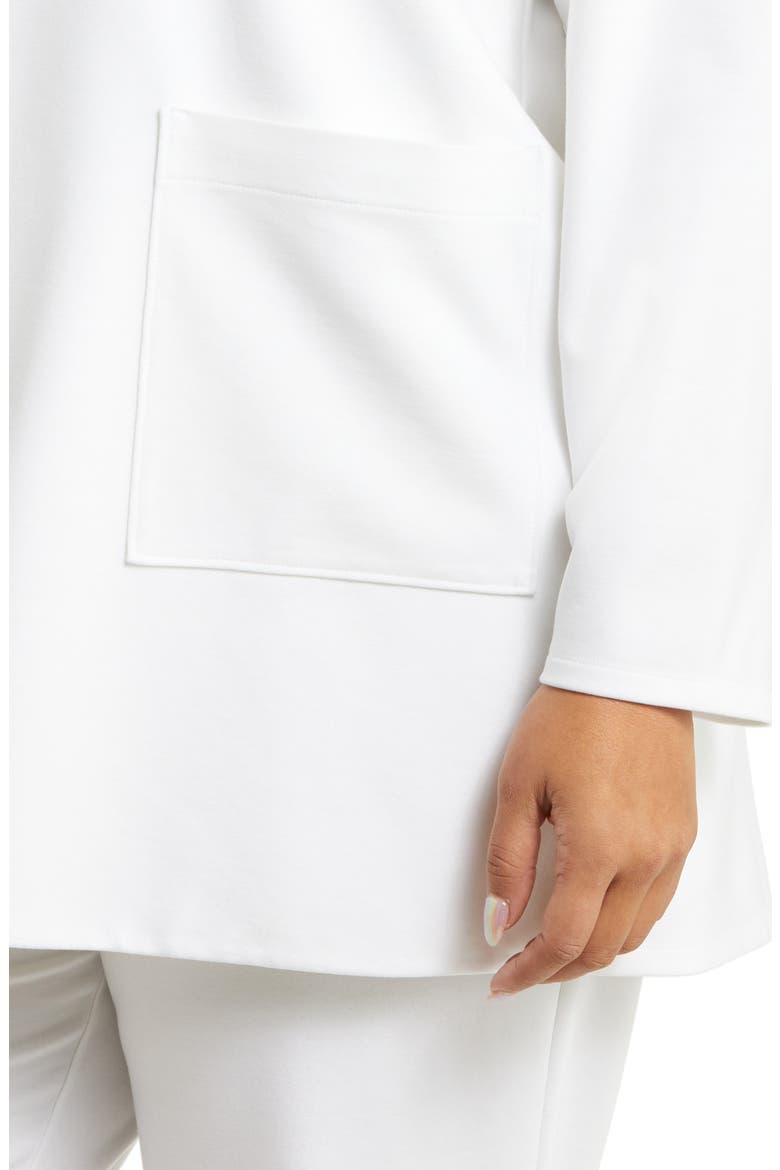 High Collar Long Jacket, Alternate, color, IVORY