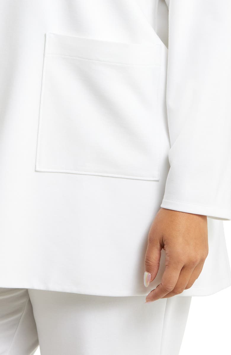 Eileen Fisher High Collar Long Jacket, Alternate, color,