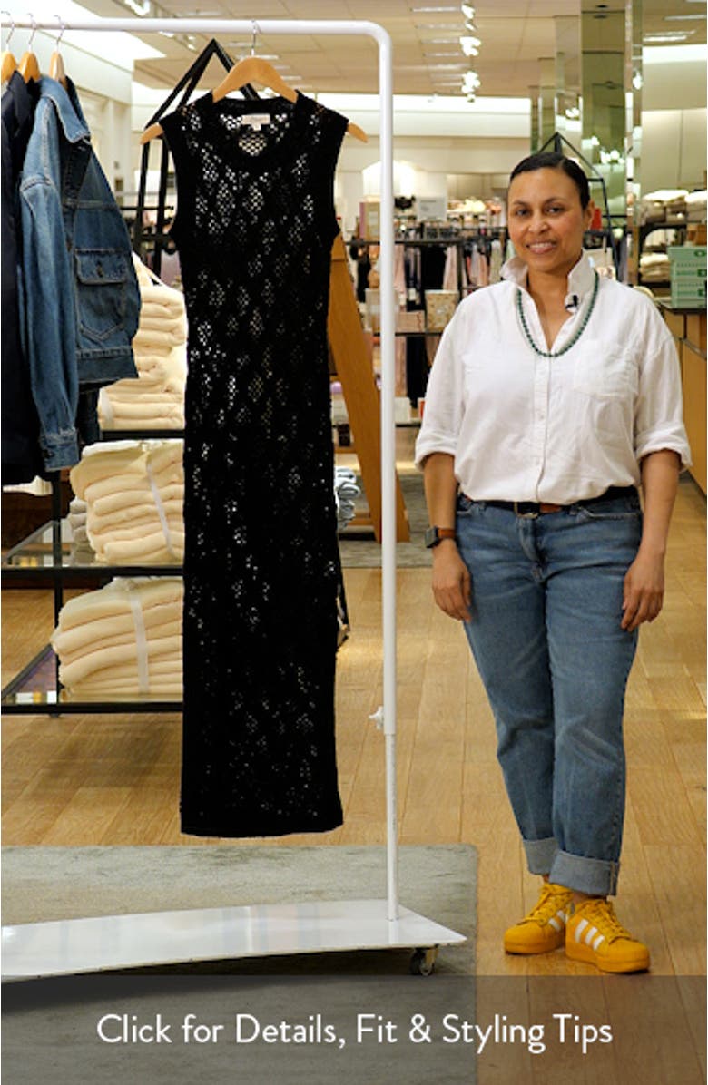 Open Stitch Ruffle Hem Cover-Up Maxi Dress, sales video thumbnail