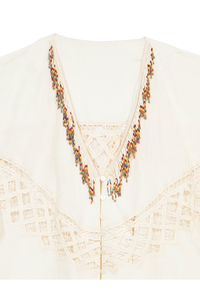 Fortela Cleide Embroidered Lace Shirt, Alternate, color, Natural