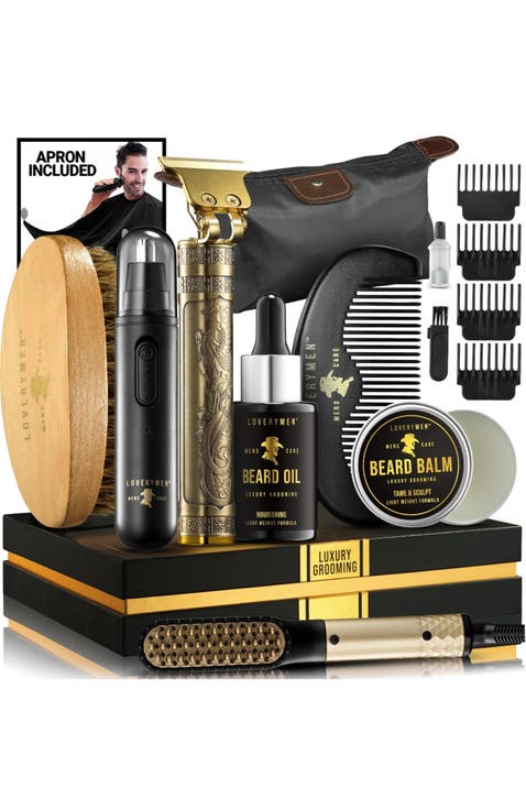 Men Beard Grooming Kit - 15pc Luxury Beard Care