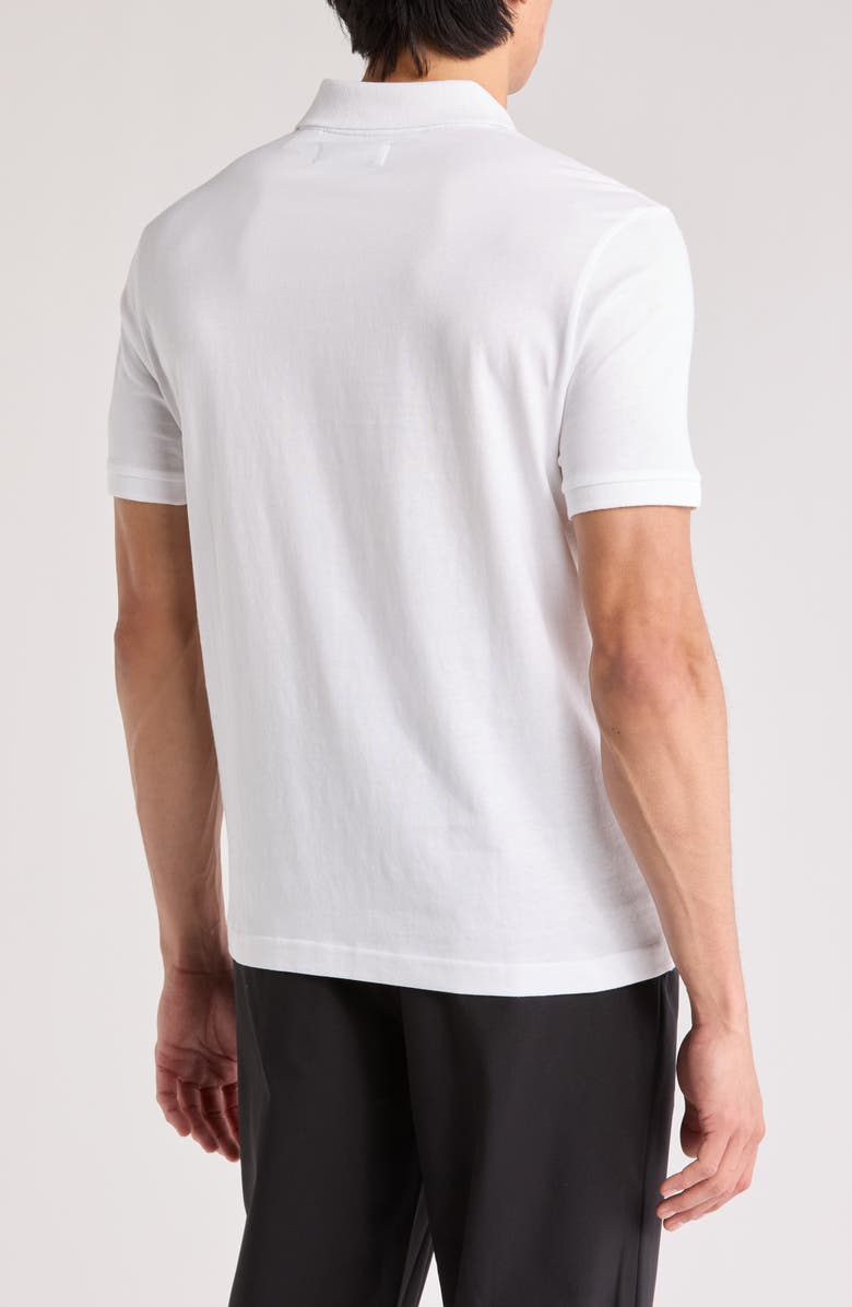 Original Penguin Vertical Stripe Cotton Jersey Polo, Alternate, color, Bright White