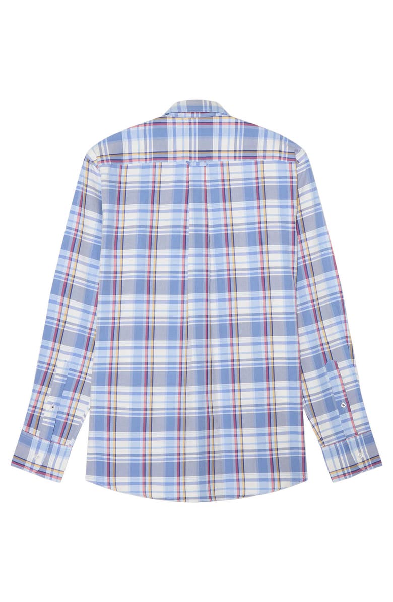Robert Talbott Harrison Button Down Multicolor Plaid Oxford Shirt, Alternate, color, Blue Multi