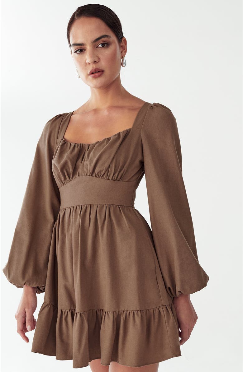 ST MRLO Wrenn Mini Dress, Alternate, color, Mocha
