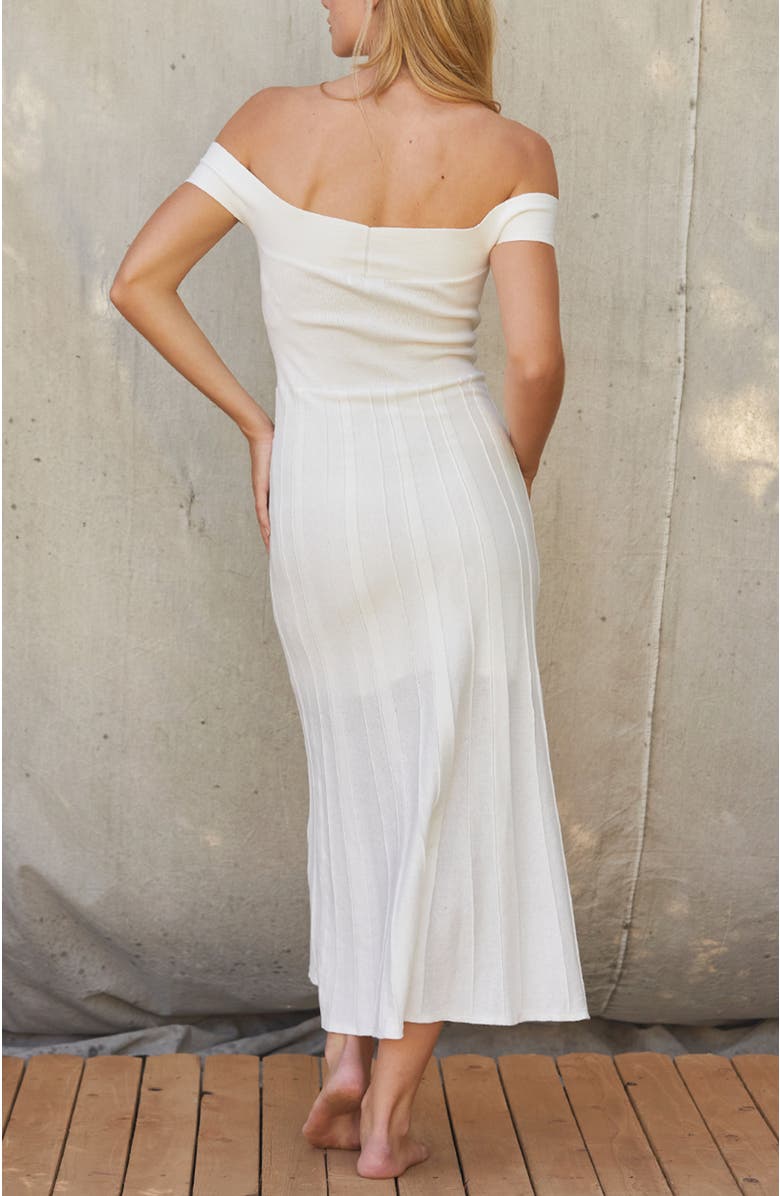 CRESCENT Off Shoulder Front Twist Knit Dress, Alternate, color, 