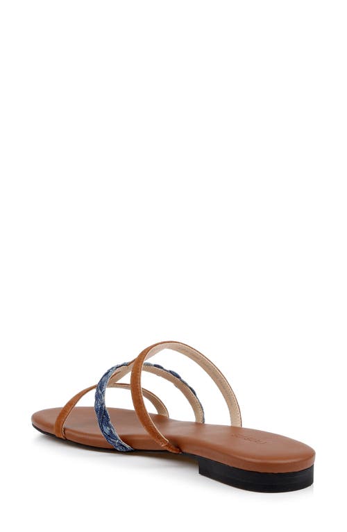 L Agence L'agence Hennie Slide Sandal In Cognac Suede