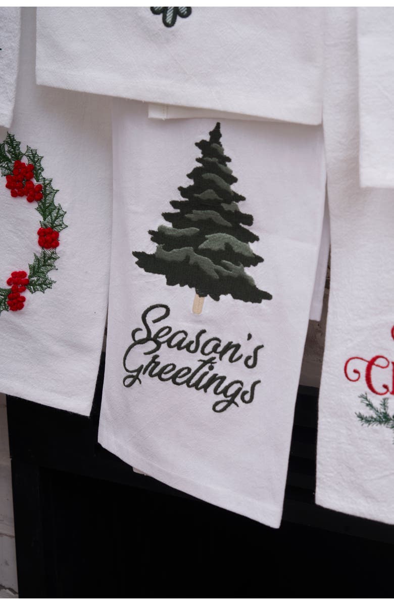 C&F Home Seasons Greetings Towel, Alternate, color, Green