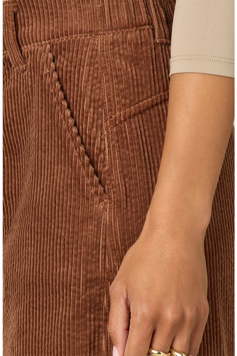 Skyrise Barrel Leg Corduroy Pants, Alternate, color, TOASTED CINNAMON