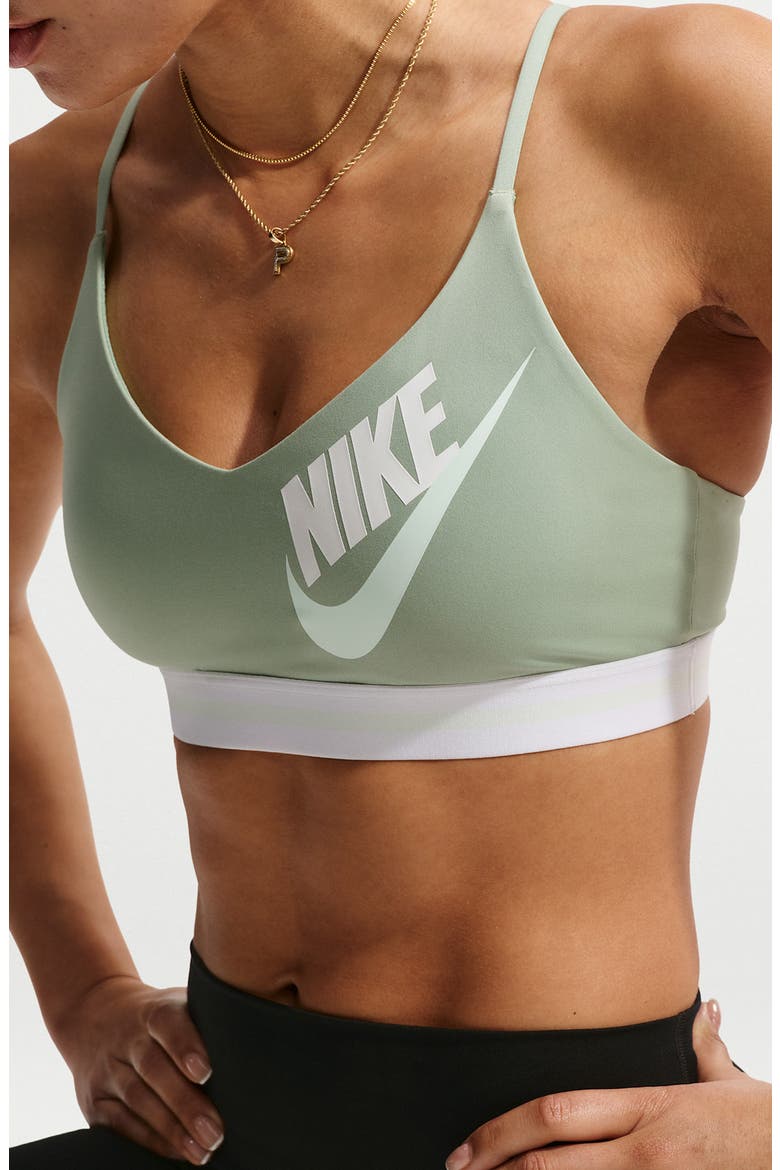 Indy Dri-FIT Sports Bra, Alternate, color, STEAM/ WHITE/ BARELY GREEN