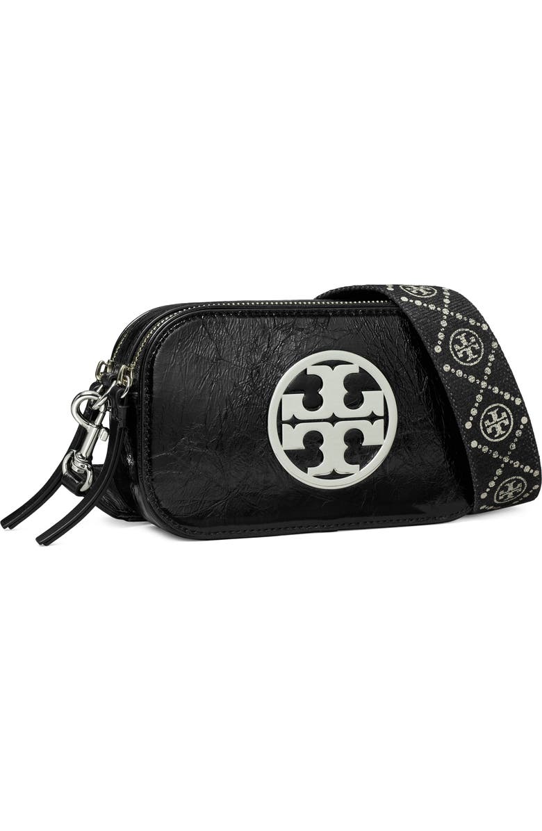 Tory Burch Mini Miller Crinkle Leather Crossbody Bag, Alternate, color,